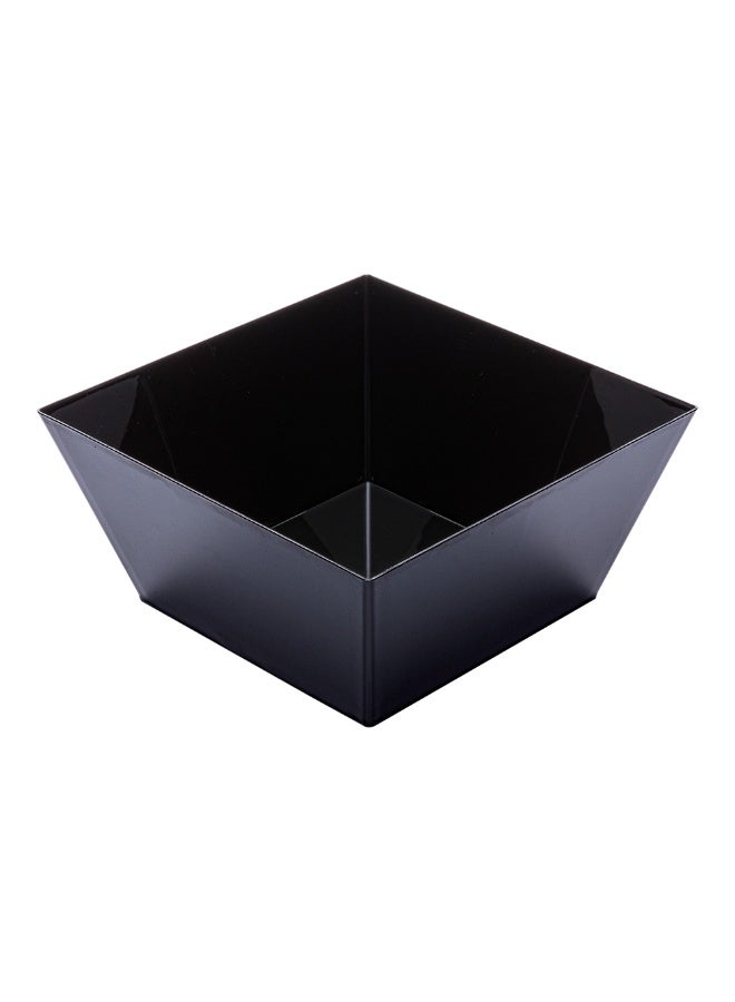 Restaurantware 18 Ounce Plastic Square Bowls, 25 Medium Square Plastic Serving Bowls - Recyclable, Crack-Resistant, Black Plastic Square Disposable Bowls, Durable, For Parties Or Catering Events - Image 1