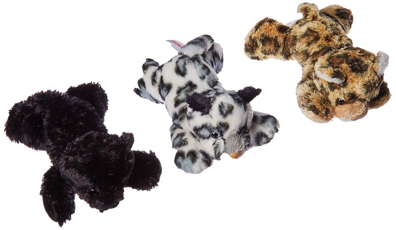 AURORA Bundle of 3 Aurora Stuffed Beanbag AnimalsSnow Leopard Streak Cheetah and Onyx Black Panther 8 Mini Flopsie Plush Beanbag - Image 2