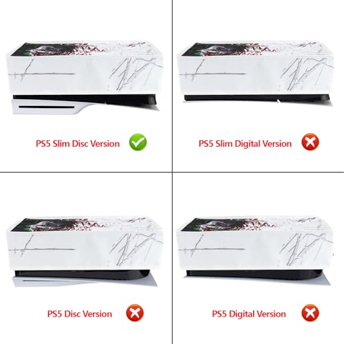 PlayVital Horizontal Dust Cover for ps5 Slim Disc EditionThe New Smaller Design Nylon Dust Proof Protector Waterproof Cover Sleeve for ps5 Slim Console Clown Hahaha - Image 3