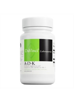 Davinci Labs ADK - Helps Support Bone, Heart & Immune Health* - Dietary Supplement with Vitamins A, D3 & K2 (as MK-7) - Vegetarian, Gluten Free & Soy Free - 30 Capsules  - Image 1