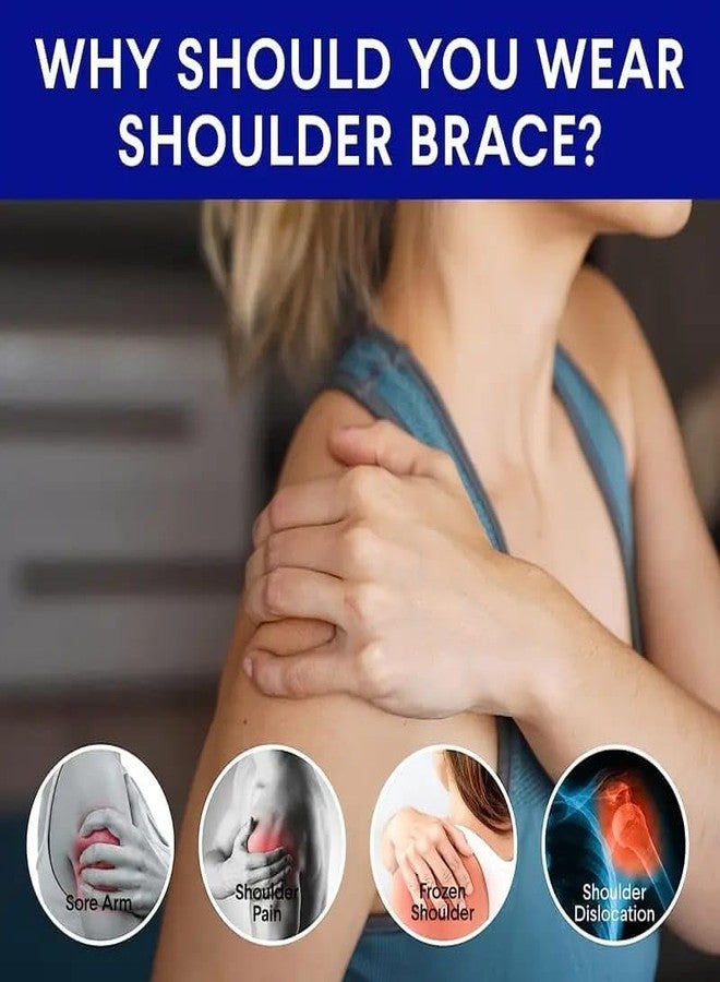 KAIDAA Shoulder Support Brace for Men & Women Pain Relief & Support for Rotator Cuff, AC Joint & Dislocated Shoulder - Adjustable Shoulder Support Strap | Neoprene Foam | Universal (Black) Pack of 1 - Image 2