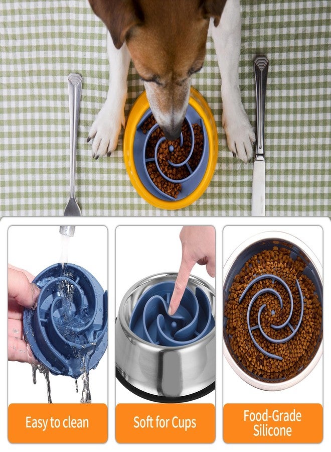 حشوة وعاء طعام الكلاب Bestalk Slow Feeder، حشوة سيليكون ناعمة لإبطاء تناول الطعام مع أكواب شفط للكلاب الصغيرة والمتوسطة والكبيرة، تناسب الأوعية الأساسية وأوعية الطعام المرتفعة. - Image 4