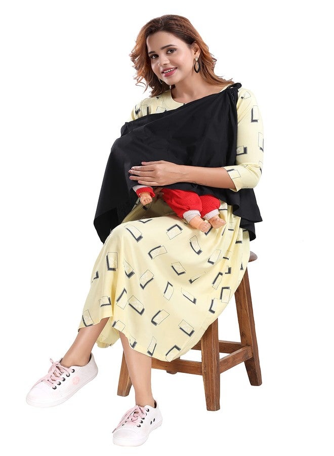 لفافة ماما للأمومة للنساء باللون الأسود (MAMBKWRAP_Black_Free Size) - Image 1