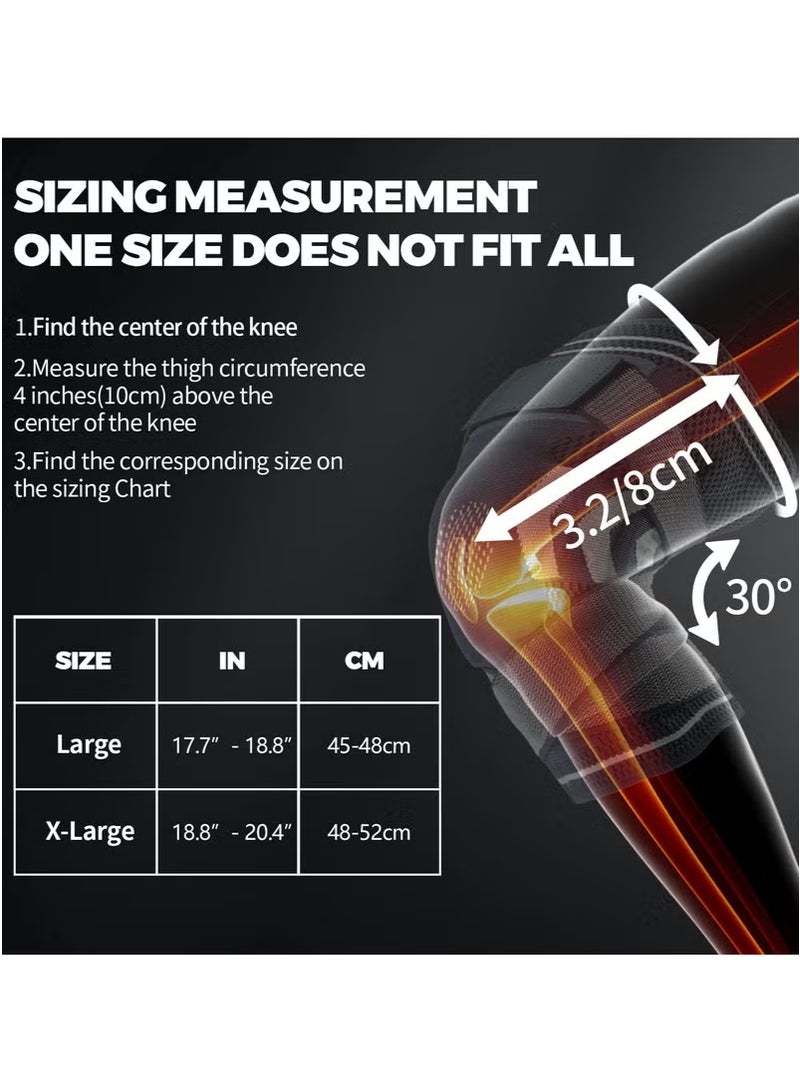 Knee Brace Compression Sleeve with Silicone Gel Support - Patella Stabilizer for Arthritis, Sports, Running, Weight Lifting, Meniscus Tear Relief, Comfortable & Breathable for Men & Women,Knee Pads - Image 5