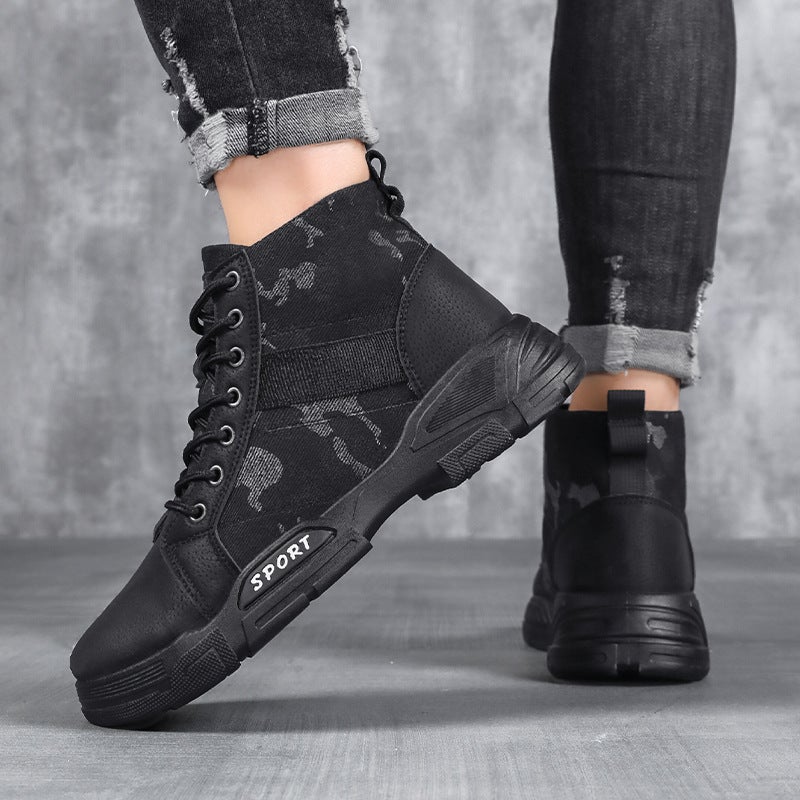 Camouflage Cotton Boots Men'S Winter Boots Fashionable Casual Warm Mading Boots Fashion Workwear Boots - Image 1