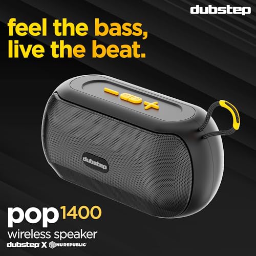 Dubstep Pop 1400 Wireless Speaker with 14W Output, 16 Hrs Playtime, 52mm Dynamic Driver, TWS Pairing (Black) - Image 2