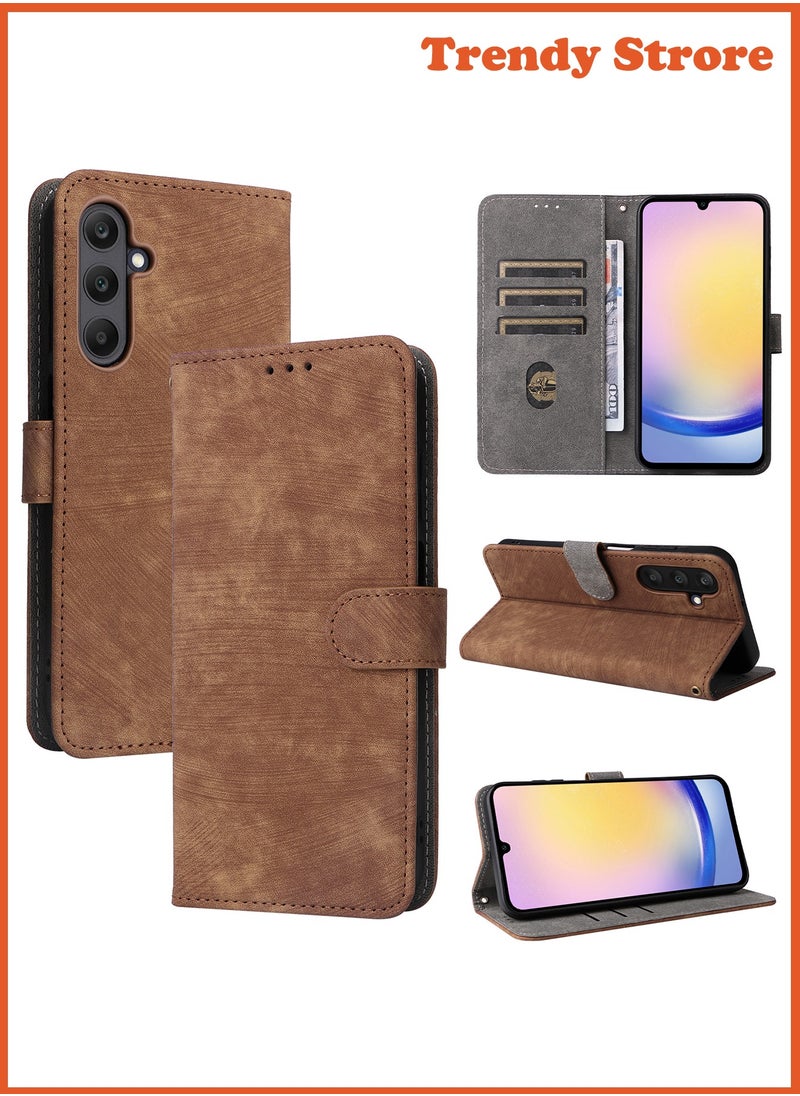 ماركة غير محددة جراب لهاتف Samsung Galaxy M55 5G مع حزام يد، جراب قابل للطي من الجلد الصناعي لحماية الجسم بالكامل ومضاد للصدمات، جراب محفظة RFID مضاد للسرقة  - Image 1