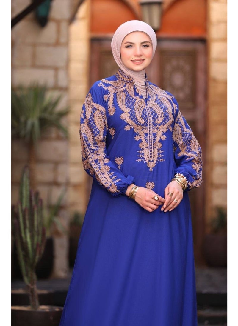 عباية حريمي قطن مراسي مستورد – خامة فاخرة مريحة بقصة واسعة وأنيقة للمحجبات – مقاسات كبيرة حتى 120 كجم - Image 2