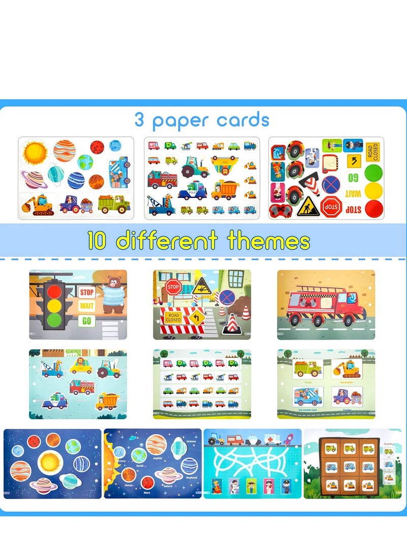 Montessori Toys Educational Busy Book, Early Learning Interactive Toys for Kids, Sensory Toy Preschool Activity Binder Busy Book for Develop Learning Skills (Traffic Theme)  - Image 2