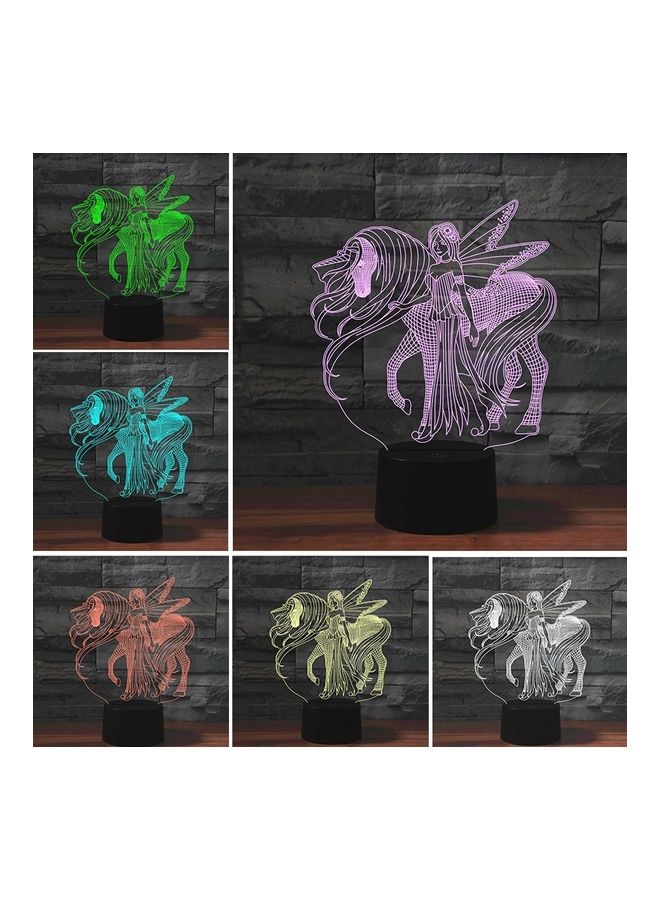 NIBEMINENT Beauty And Unicorn Shape LED Vision Light Table Lamp Multicolour - Image 2