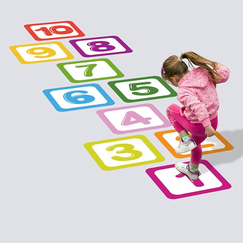 BPA Number Footprint Floor Sticker Puzzle Game