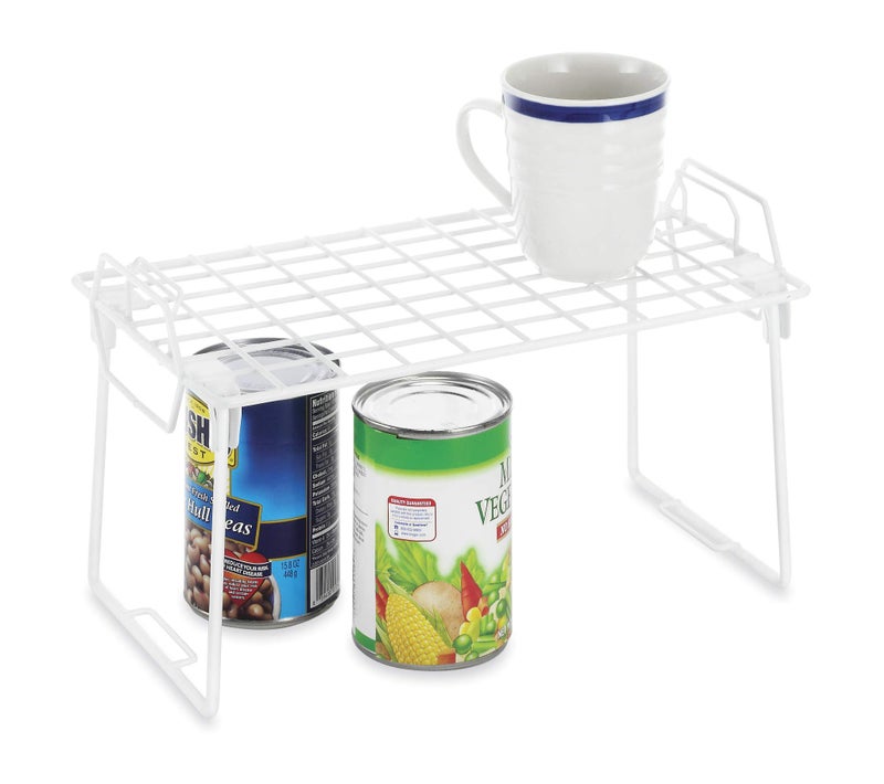 Whitmor Wire Grid Stacking Shelf Small, White - Image 5