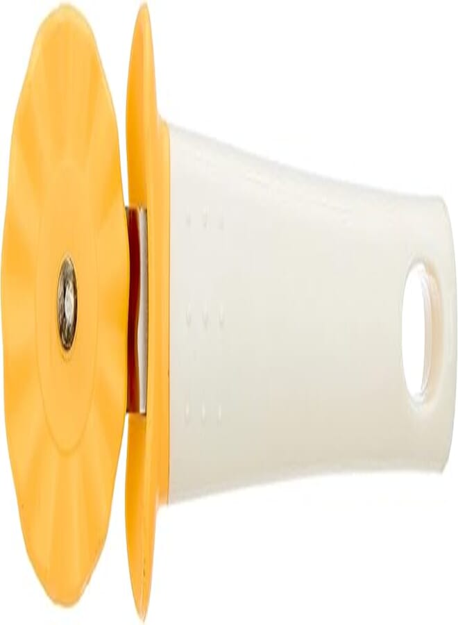 Generic ZN2187 Plastic Pizza Cutter with Plastic Handle 17 * 5cm - Yellow White 