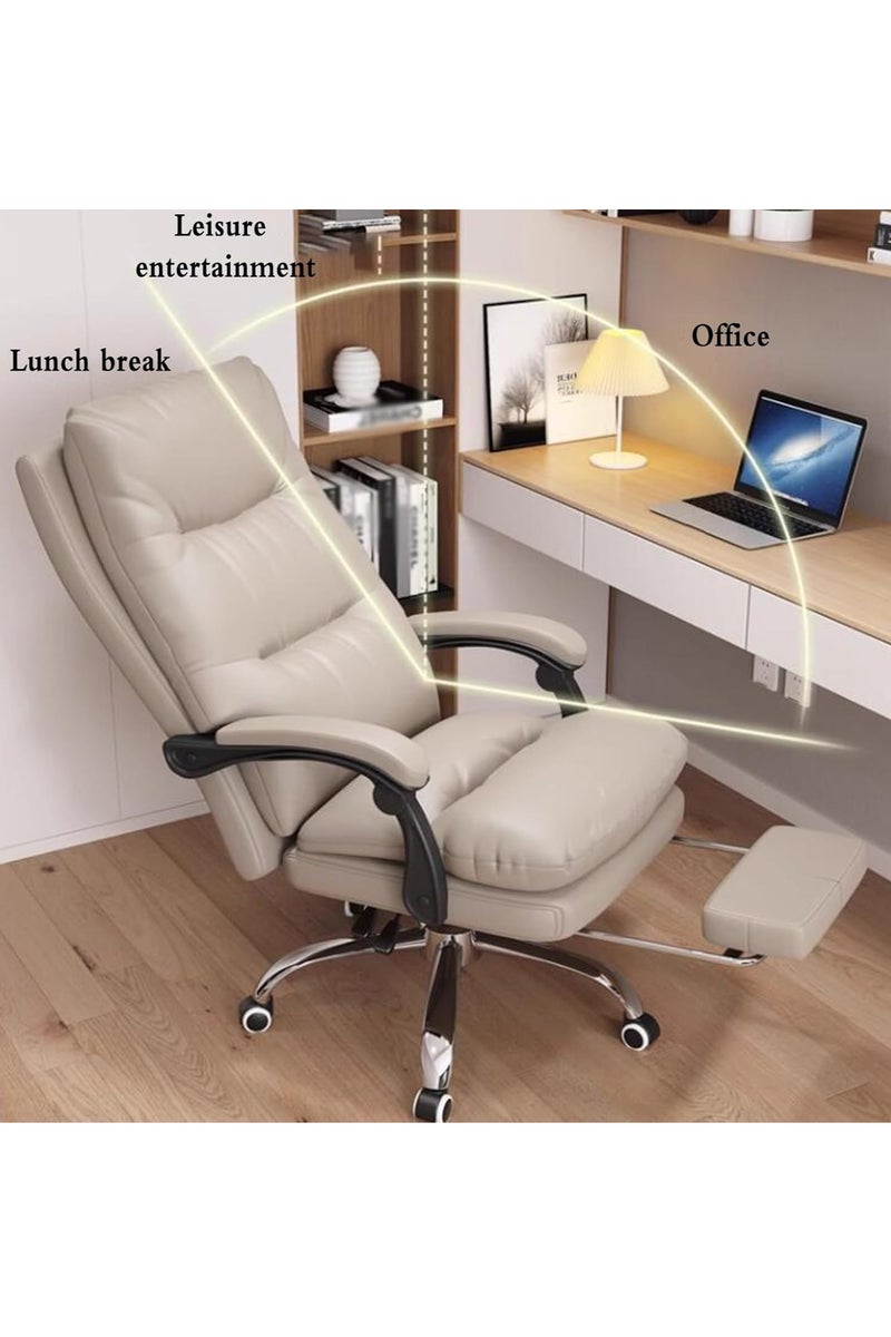 Arabest كرسي مكتب رئيس الأعمال كرسي مريح لغرفة المؤتمرات مكتب منزلي دراسة غرفة نوم كرسي كمبيوتر مريح مع مسند للقدم، مسند ذراع (أسود) - Image 4