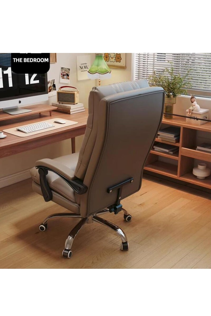 Arabest كرسي مكتب رئيس الأعمال كرسي مريح لغرفة المؤتمرات مكتب منزلي دراسة غرفة نوم كرسي كمبيوتر مريح مع مسند للقدم، مسند ذراع (أسود) - Image 2