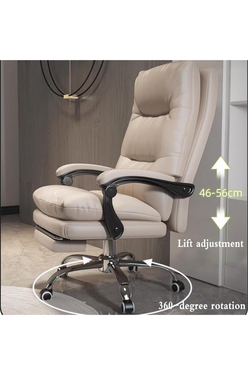 Arabest كرسي مكتب رئيس الأعمال كرسي مريح لغرفة المؤتمرات مكتب منزلي دراسة غرفة نوم كرسي كمبيوتر مريح مع مسند للقدم، مسند ذراع (أسود) - Image 5