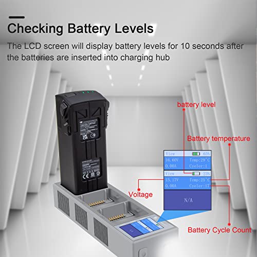 Hanatora 100W Display Battery Charging Hub for DJI Mavic 3 Classic Pro Cine Enterprise Drone,Charger in Sequence Charge Accessories - Image 5