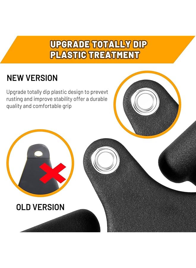 إيروريكس ملحقات آلة الكابلات للتجديف على شكل حرف T وV وجهاز سحب العضلة الظهرية العريضة للأسفل في صالة الألعاب الرياضية المنزلية، ملحقات شريط اللياقة البدنية، ثني العضلة ذات الرأسين، مقابض شريط العضلة ثلاثية الرؤوس - Image 4