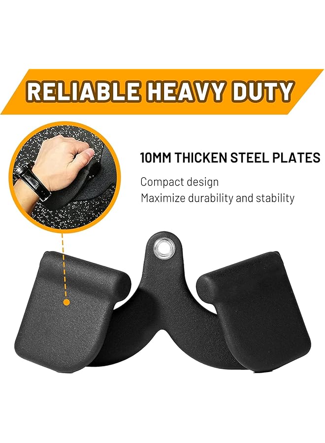 إيروريكس ملحقات آلة الكابلات للتجديف على شكل حرف T وV وجهاز سحب العضلة الظهرية العريضة للأسفل في صالة الألعاب الرياضية المنزلية، ملحقات شريط اللياقة البدنية، ثني العضلة ذات الرأسين، مقابض شريط العضلة ثلاثية الرؤوس - Image 2