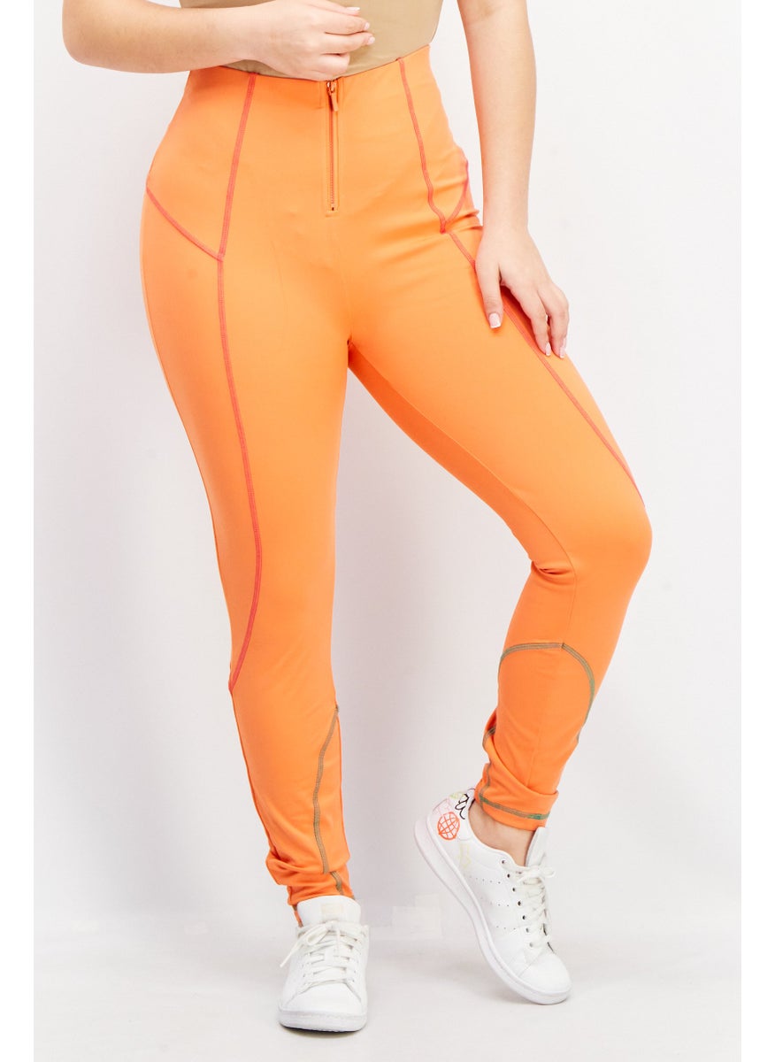 Women Full Leg Textured Leggings, Orange - pzsku/Z16491DFE5342920638BFZ/45/_/1724351096/b3efa1f4-bc8b-48ed-b81e-3eb1cd50c6e5