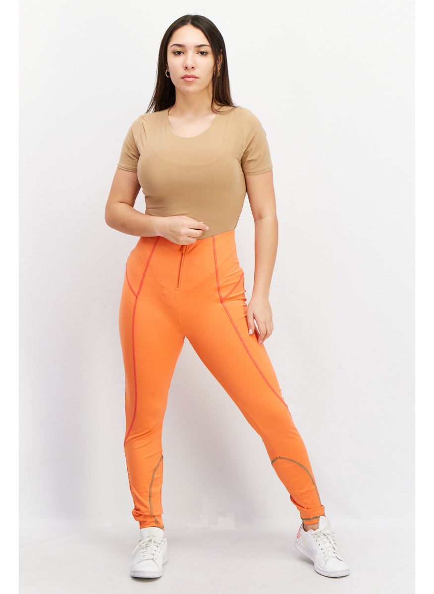 Women Full Leg Textured Leggings, Orange - pzsku/Z16491DFE5342920638BFZ/45/_/1739110530/c739087b-bb55-484b-a292-fbee7aa34a57