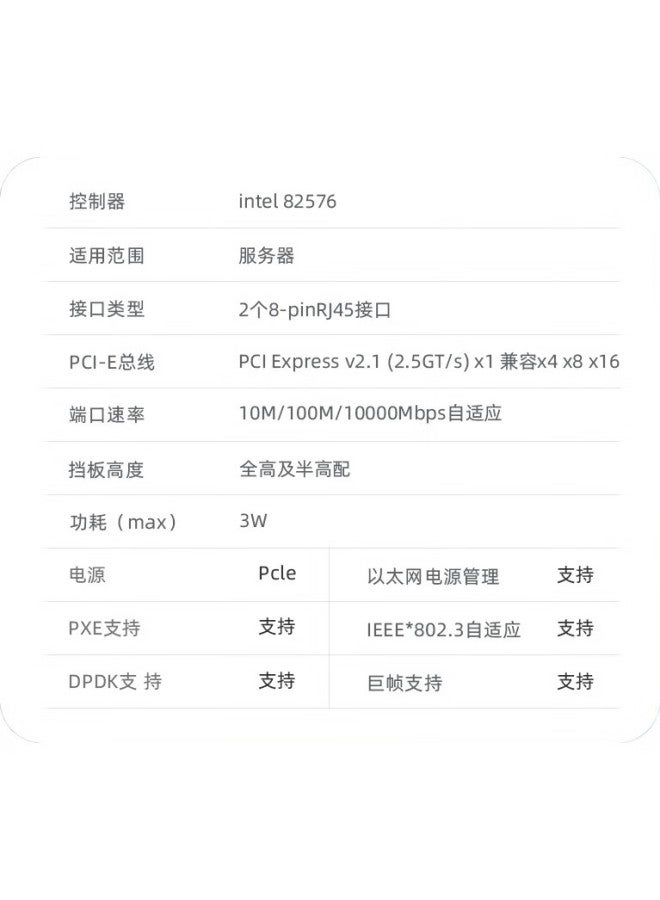 Eb-Link Intel 82576 Chip, Pci-E X1 Gigabit Dual-Port Server Network Card, 2 Network Ports, Soft Router, Ros Aggregation - Image 3