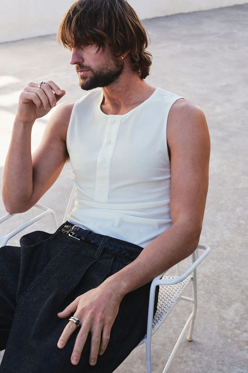 H&M Slim Fit Ribbed vest top