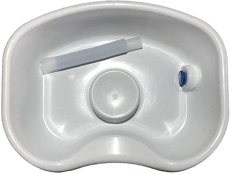 حوض شامبو محمول أبيض 70 سم صينية غسل الشعر معدات صالون لحوض السرير - Image 5