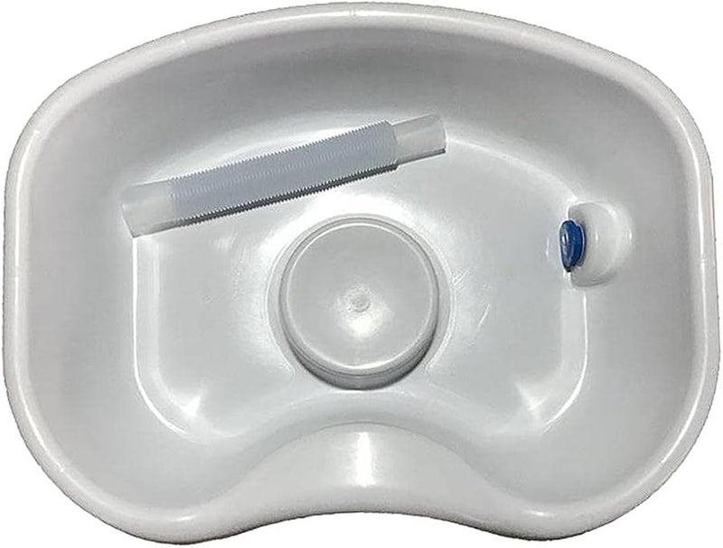 حوض شامبو محمول أبيض 70 سم صينية غسل الشعر معدات صالون لحوض السرير - Image 1