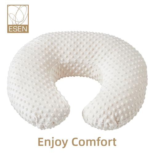 ESEN Nursing Pillow and Body Positioner for Breast Feeding and Bottle Feeding Ultra Soft Baby Breastfeeding Pillows with Removable Nursing Pillow Cover for More Support for Mom and Baby Beige - Image 3