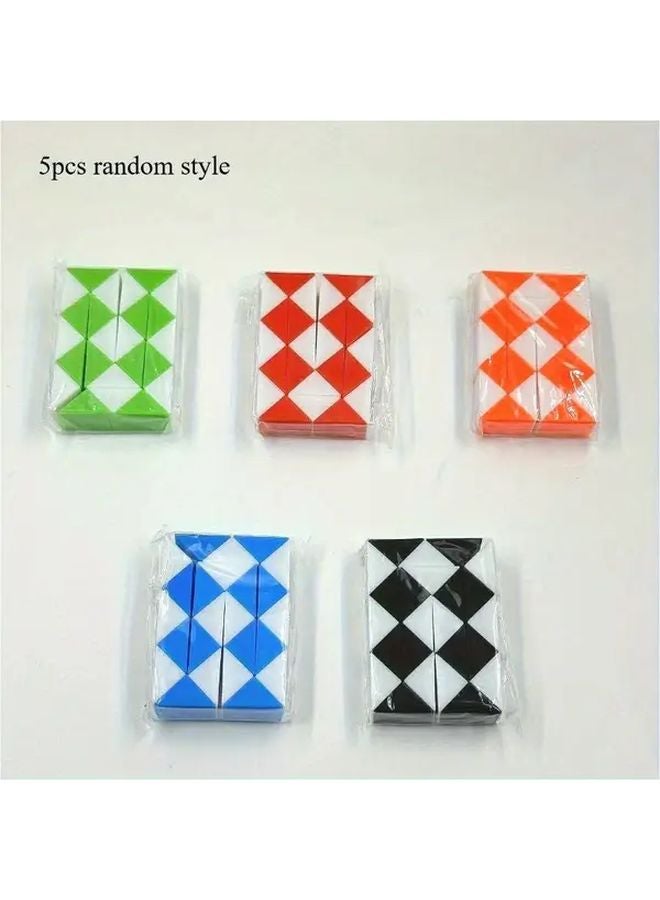 10pcs Mini Snake Cube Puzzle Set Color Changing Brain Teaser Durable Plastic Twistable Cube for Adults Kids Party Favors Classroom Prizes - Image 3