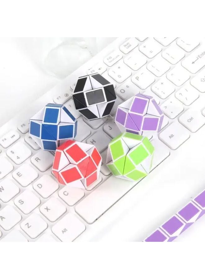10pcs Mini Snake Cube Puzzle Set Color Changing Brain Teaser Durable Plastic Twistable Cube for Adults Kids Party Favors Classroom Prizes - Image 5