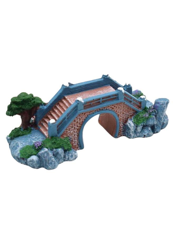NIBEMINENT Chinese Arch Bridge Shape Aquarium Ornament Multicolour