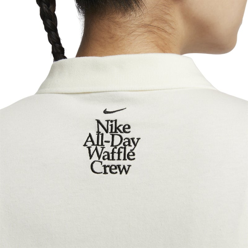 Nike (WMNS) Nike Graphic Polo Shirt 'White Red' - Image 3