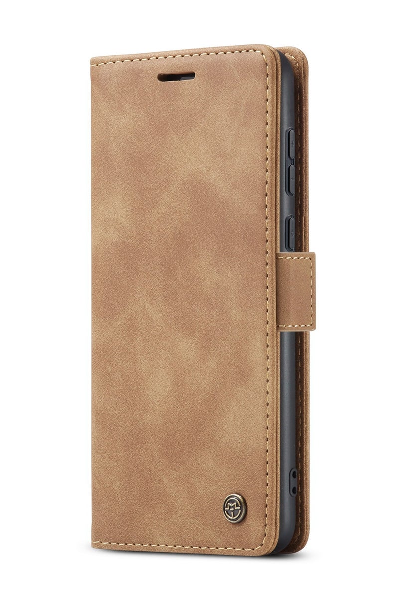 CaseMe Huawei pura 70 Pro Wallet Case Book Folding Flip Folio Case with Magnetic Kickstand Card Slots Protective Cover - Brown - Image 1