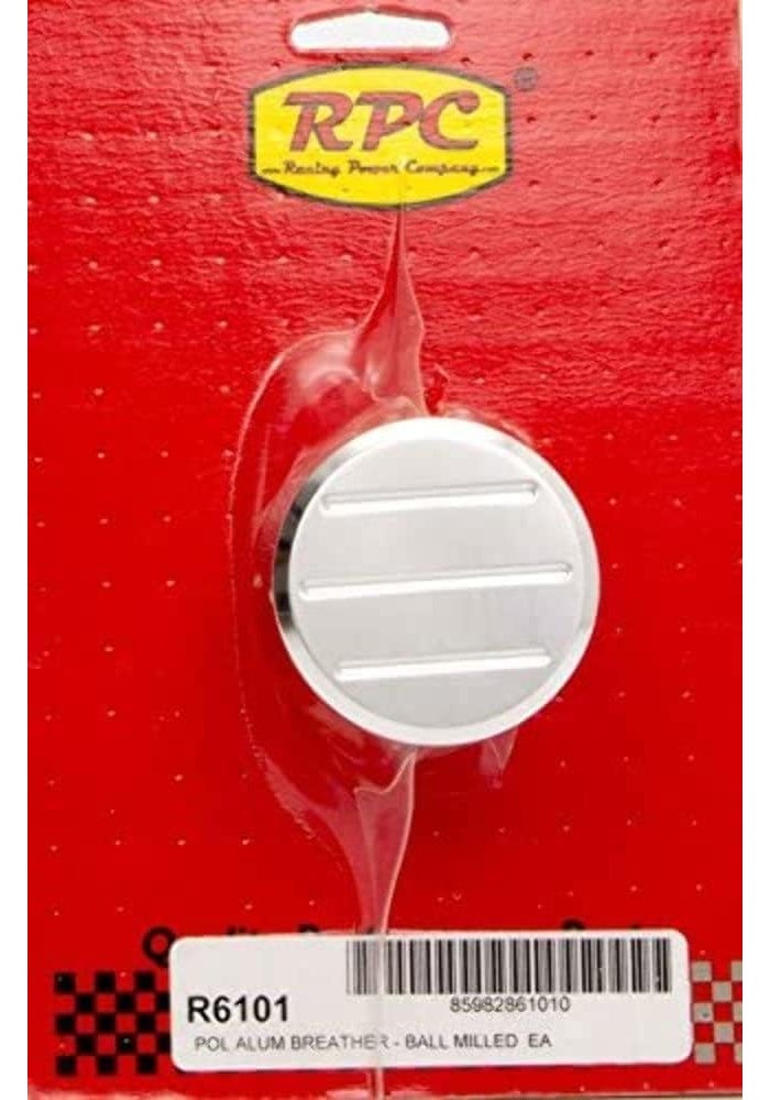 Racing Power Company R6101 Polished Aluminum Ball Milled Push-In Breather