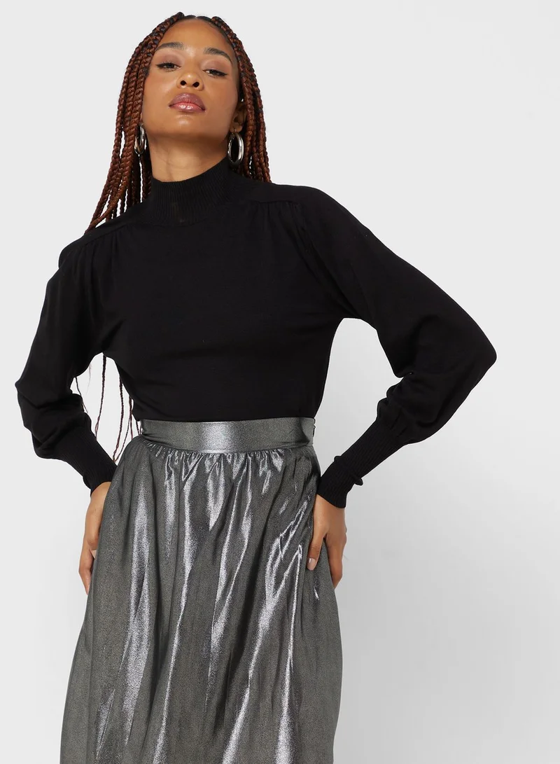 ONLY Balloon Sleeve High Neck Sweater
