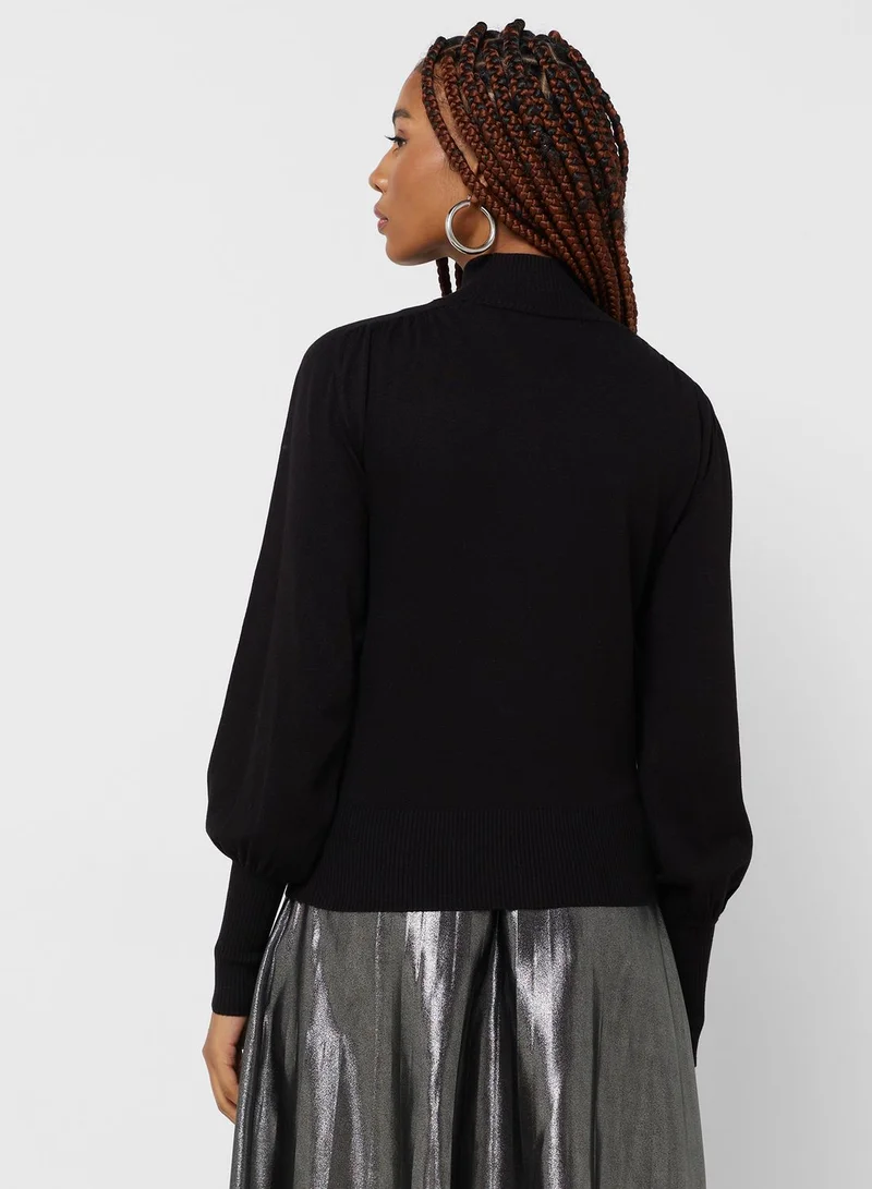 ONLY Balloon Sleeve High Neck Sweater