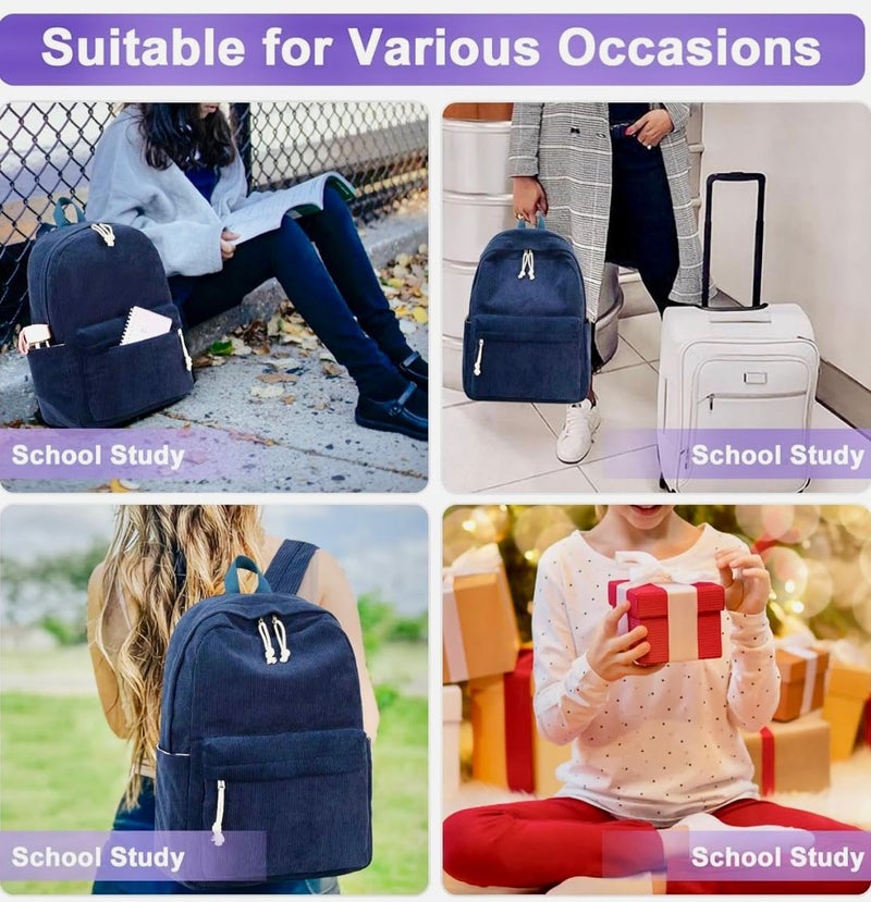 Santic حقائب ظهر للنساء/الرجال أنيقة وعصرية وعادية لحقائب الكلية، حقيبة مصممة للمدرسة/الكلية/النزهة للبنات والنساء - Image 5