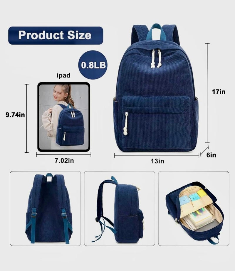 Santic حقائب ظهر للنساء/الرجال أنيقة وعصرية وعادية لحقائب الكلية، حقيبة مصممة للمدرسة/الكلية/النزهة للبنات والنساء - Image 2