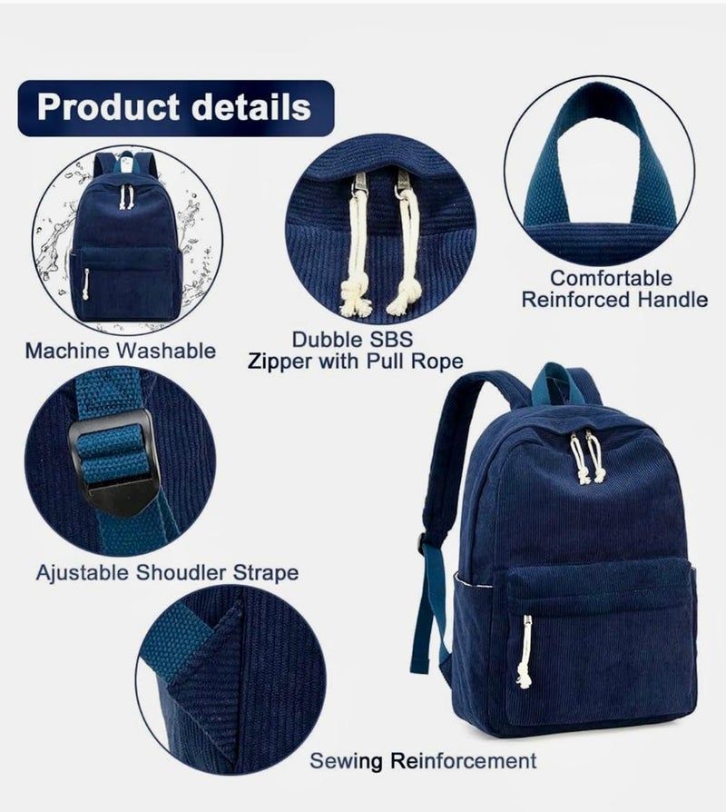 Santic حقائب ظهر للنساء/الرجال أنيقة وعصرية وعادية لحقائب الكلية، حقيبة مصممة للمدرسة/الكلية/النزهة للبنات والنساء - Image 4