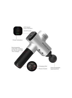 Phoneix Professional Handheld Massage Gun, Deep Tissue Pumpkin for Pain Relief with 6 Speed and 4 Heads  - Image 2