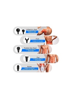 Phoneix Professional Handheld Massage Gun, Deep Tissue Pumpkin for Pain Relief with 6 Speed and 4 Heads  - Image 3