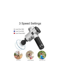Phoneix Professional Handheld Massage Gun, Deep Tissue Pumpkin for Pain Relief with 6 Speed and 4 Heads  - Image 5