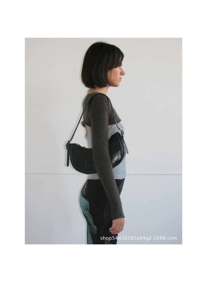 PALOMA Paloma Wool Spanish Niche Pea Bag - Imported Waxed Leather Underarm Crossbody Dumpling Bag 