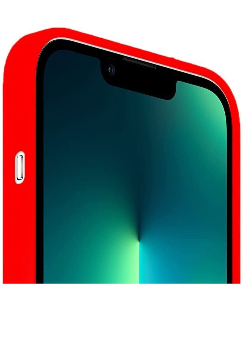 Yuwell iPhone 13 Pro Max Case Silicone Silicone Shockproof Protective Case Cover 6.7 Inch iPhone 13 Pro Max Silicone Case Red - Image 2