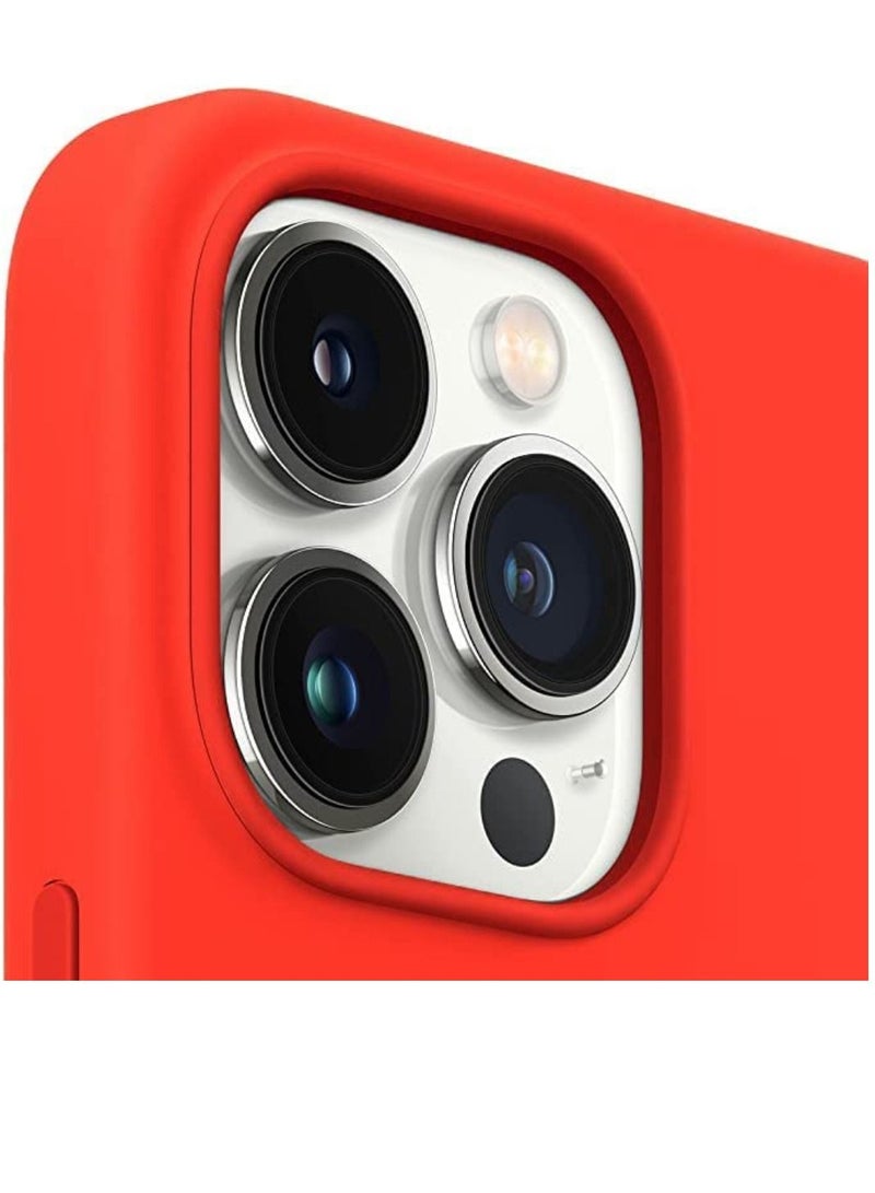 Yuwell iPhone 13 Pro Max Case Silicone Silicone Shockproof Protective Case Cover 6.7 Inch iPhone 13 Pro Max Silicone Case Red - Image 3