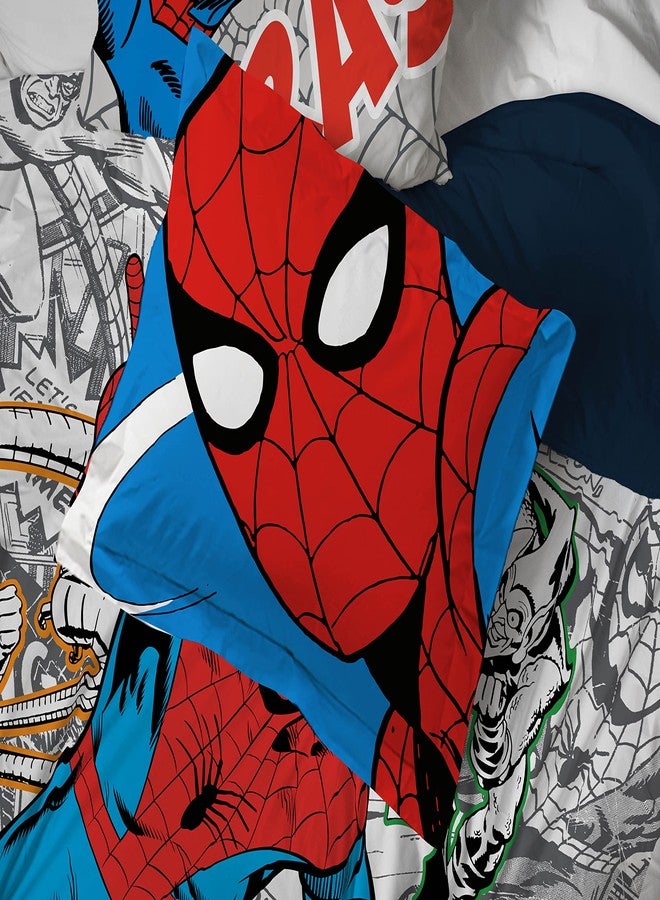 Marvel Press Marvel Spiderman Spidey VS 5 Piece Twin Size Bed Set - Includes Comforter & Sheet Set Bedding - Super Soft Fade Resistant Microfiber (Official Product) - Image 5