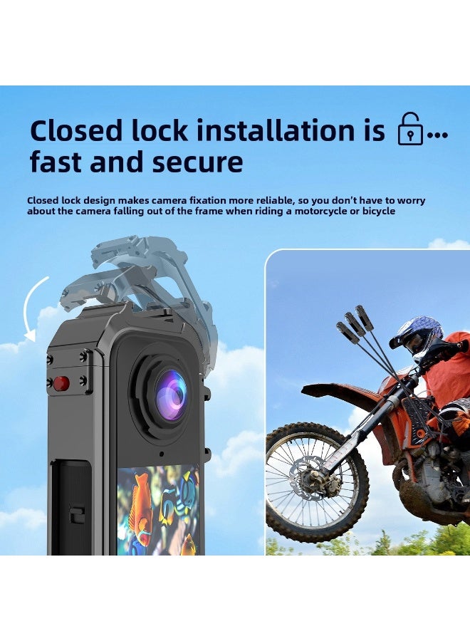 Compatible with Insta360 X4 Air – Magnetic Quick-Release Protective Frame, Aluminum Alloy Metal Cage with Shock-Resistant Design and Dual Cold Shoe Mounts - Image 2