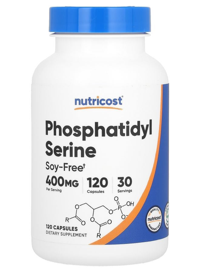 Nutricost فوسفاتيديل سيرين 400 ملغ 120 كبسولة (100 ملغ لكل كبسولة)